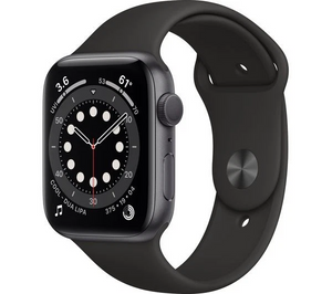 Apple Watch Series 6 (GPS) Aluminium, A2376, 40mm, Space Grey, Black Sport Band