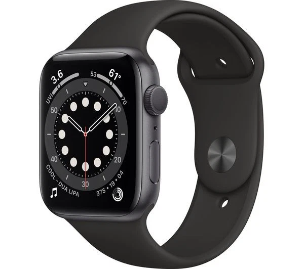 Apple Watch Series 6 (GPS) Aluminium, A2376, 40mm, Space Grey, Black Sport Band