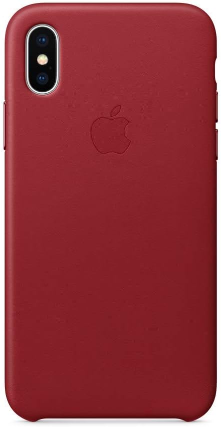 Genuine Apple iPhone X Leather Case, Red -Genuine Part no MQTE2ZM/A