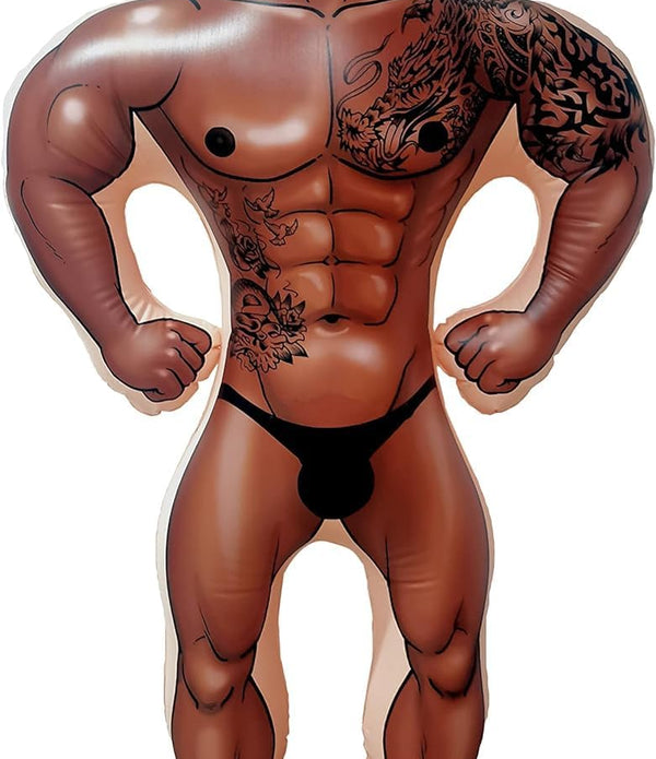 Party Night Javon The Hunk - 5ft Inflatable Man - Hen / Stag Do Prop - Rebx.co.uk