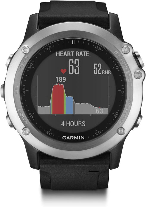 Garmin Fenix 3 HR Multisport Watch with Heart Rate - Silver - USED, ACCEPTABLE **SEE NOTES** - Rebx.co.uk