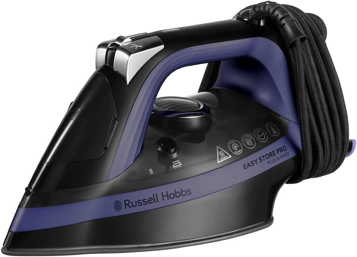 Russell Hobbs Iron Easy Store Pro Plug & Wind 2400W Ceramic Soleplate 26731