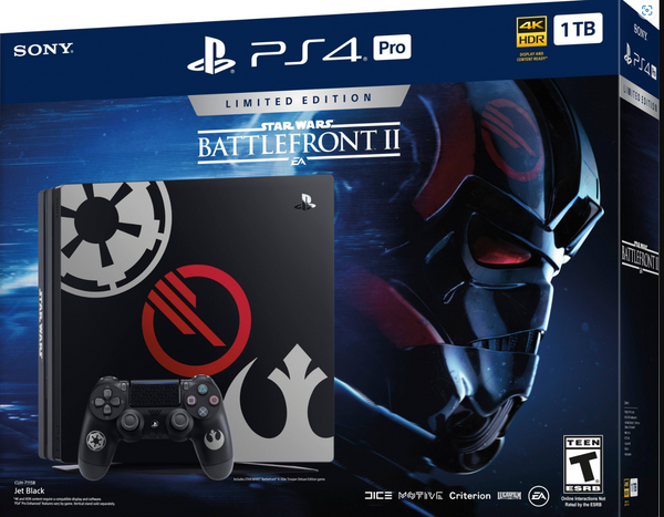 Sony Playstation 4 Pro PS4 Star Wars Battlefront II Limited Edition 1TB