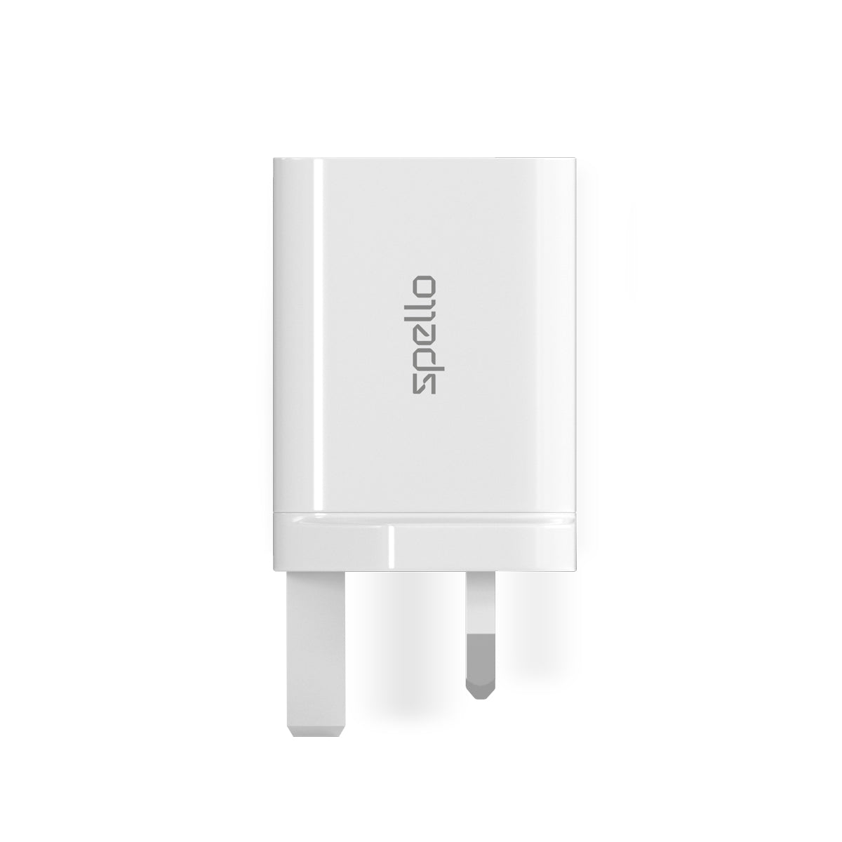 Spello 20W Plug Adapter With Apple Compatible Charging Cable - White - 1.2m 