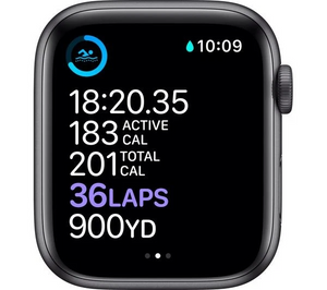 Apple Watch Series 6 (GPS) Aluminium, A2376, 40mm, Space Grey, Black Sport Band