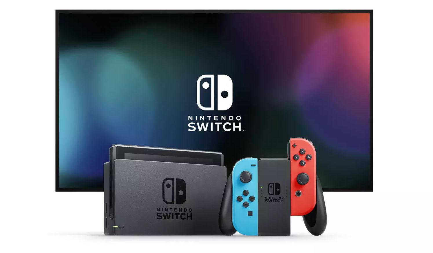 Nintendo Switch Handheld Console, 32GB - Improved Battery - Neon Blue/Red