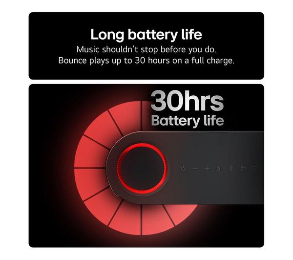 LG xboom Bounce Portable Bluetooth Speaker - Black