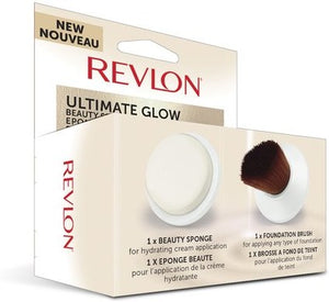 Revlon Ultimate Glow Foundation Brush & Beauty Sponge for Revlon Sonic Brush