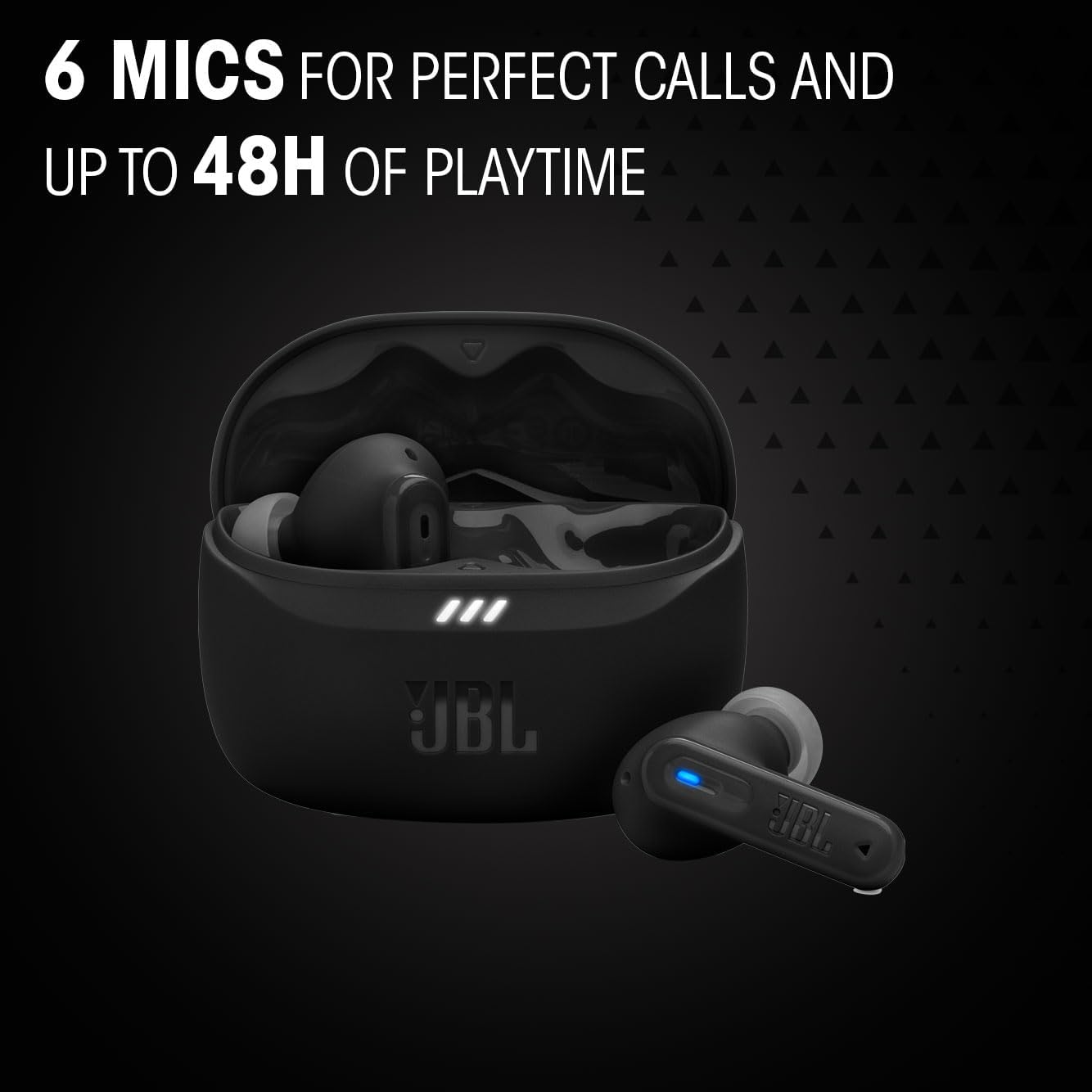 JBL Tune Beam 2 Wireless Bluetooth Noise-Cancelling Earbuds - White