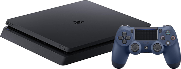Sony PlayStation 4 500GB Console - Black with Blue Controller
