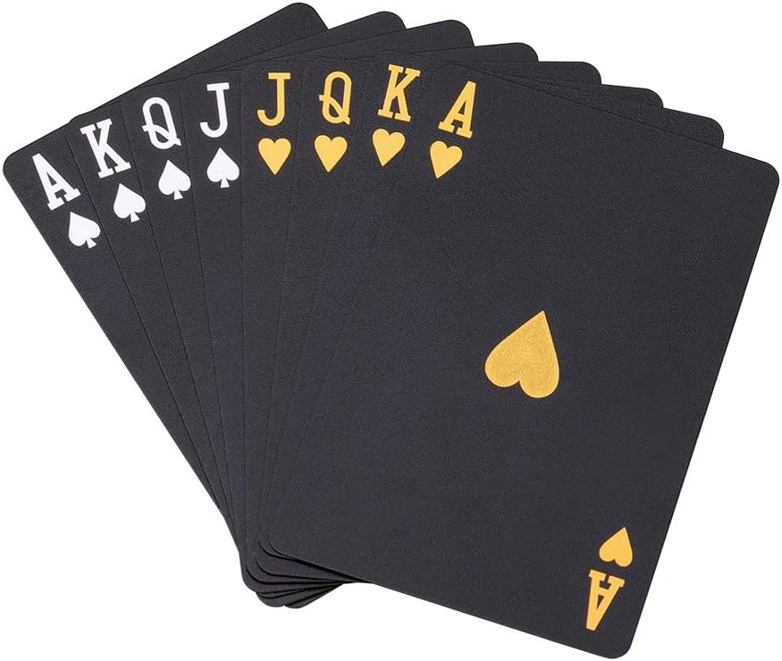 Cool Plastic Playing Cards , Deck of Waterproof Cards Poker for Gift Party Game