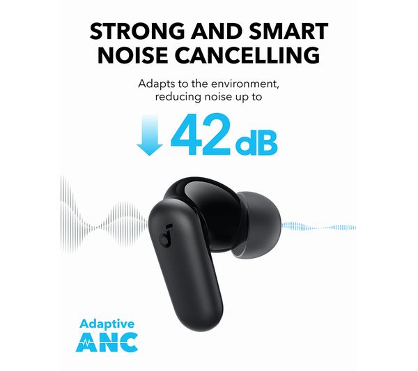 SOUNDCORE R50i NC Wireless Bluetooth Noise-Cancelling Earbuds - Black