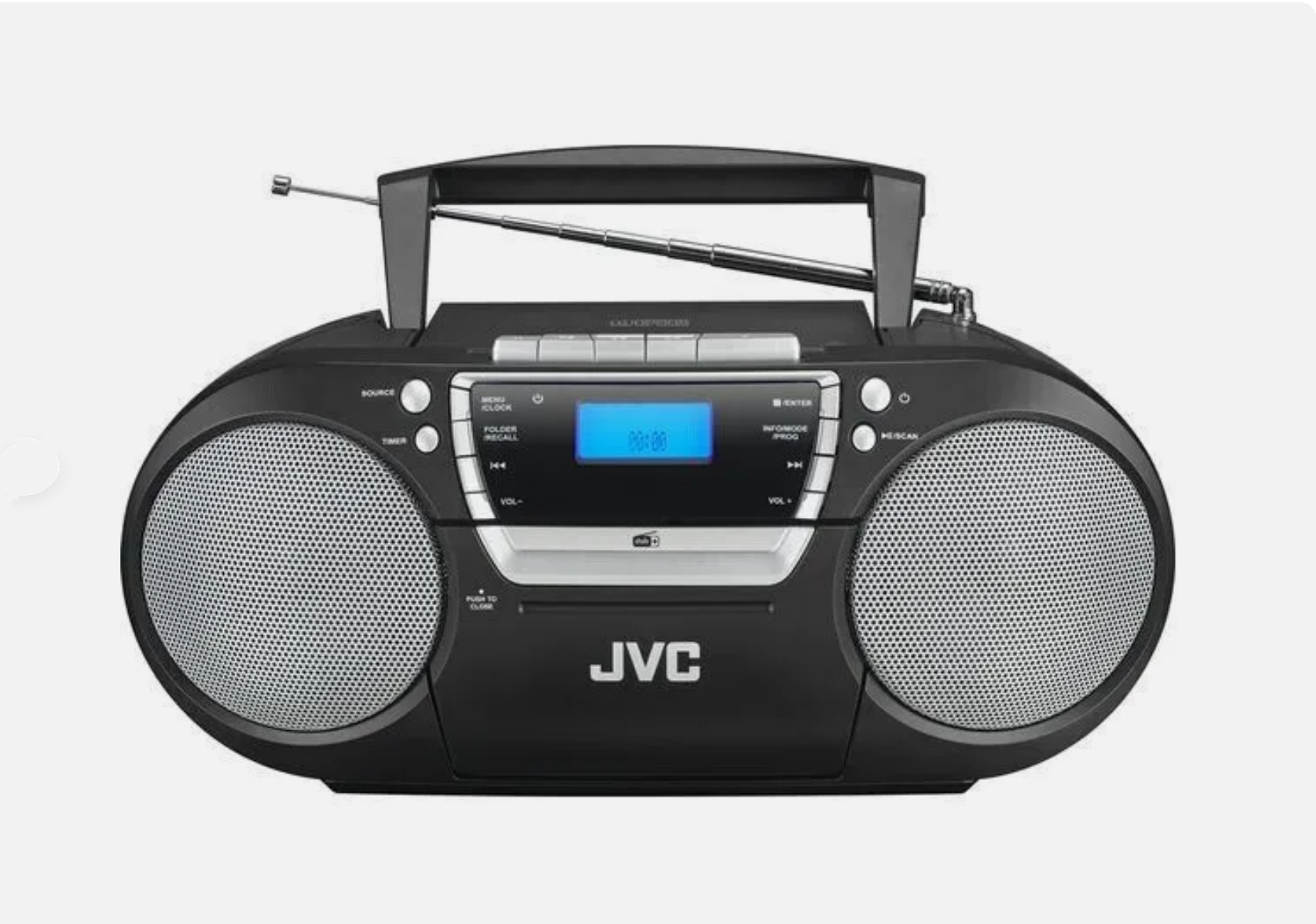 JVC RC-D322B DAB+/FM/Tape/CD/Bluetooth Boombox - Black