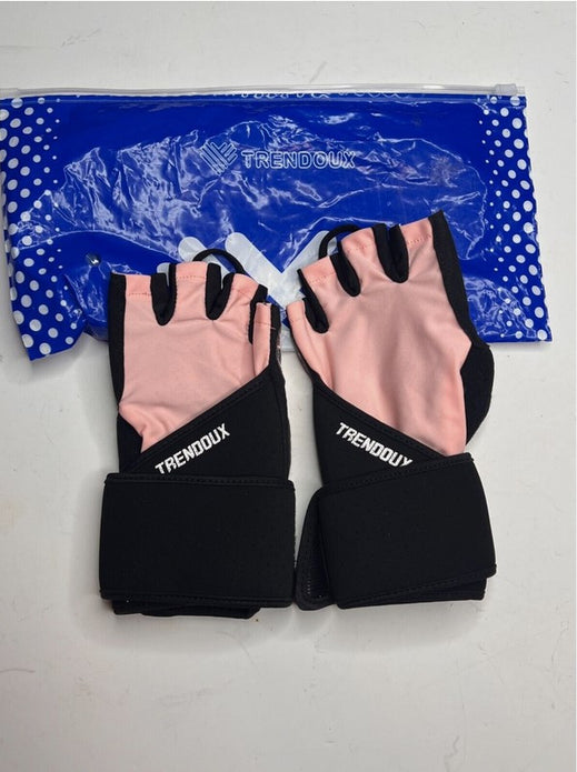 Women Weight Lifting Gym Gloves Fitness Breathable Workout Ladies Large, Pink