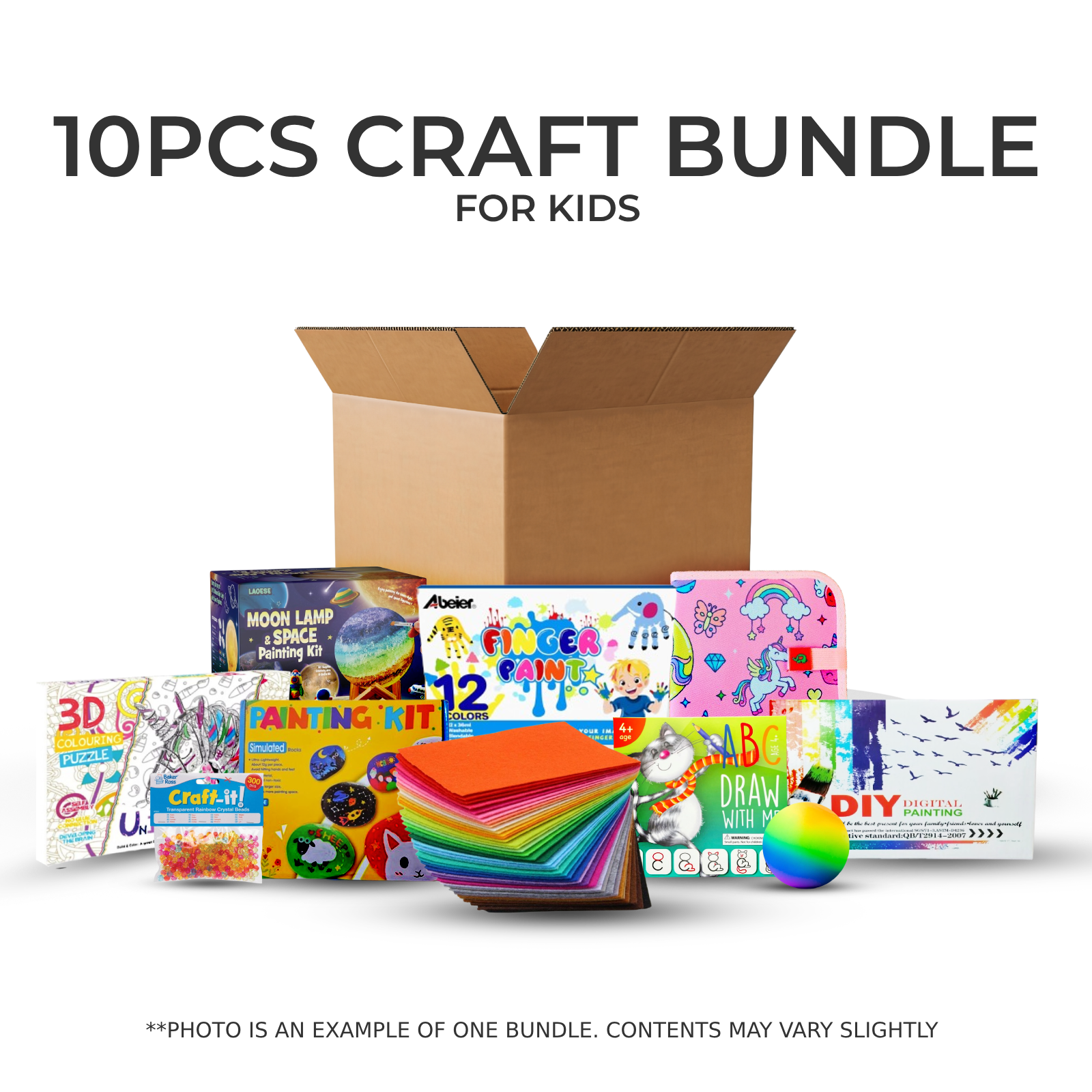 10pcs Craft Kit Bundle - Kids Birthday Gift Bundle - **CONTENTS MAY VARY**