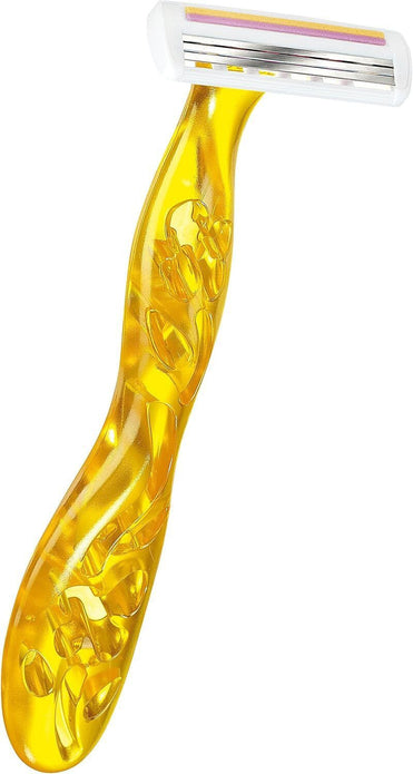 BIC Miss Soleil Colour Collection Lady Razors, Triple-Blade Razors, Pack of 4