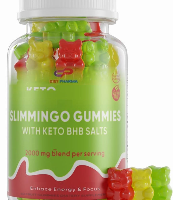 Slimming 60 Keto Gummies (1 Month)  2000mg per Serving  Digestion & Detox EXP 06