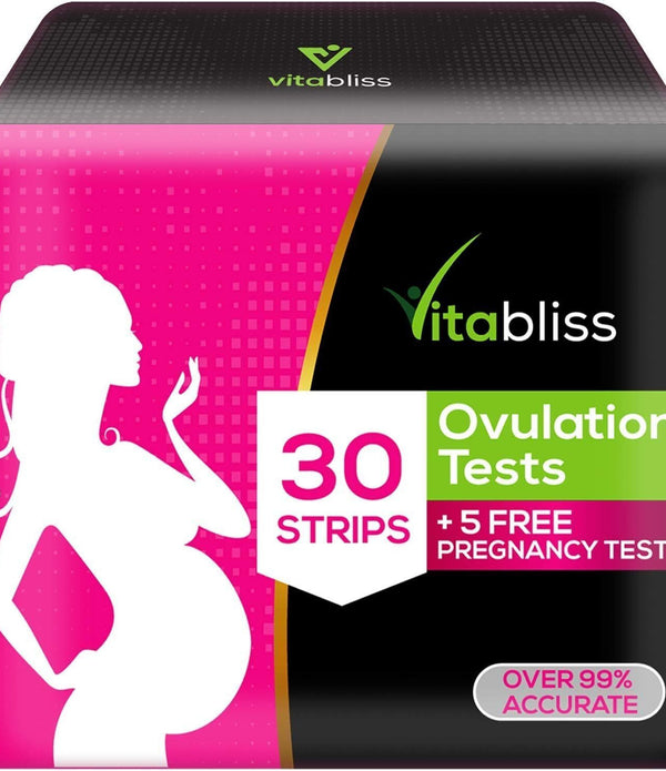 30 Pack Ovulation Test Kit + 5 Pregnancy Tests with Urine Cups BBE 03/25