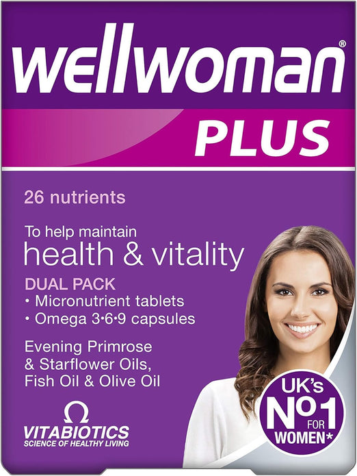 Vitabiotics Wellwoman Plus Omega 369  Women's Daily Multivitamin, 56 Tablets