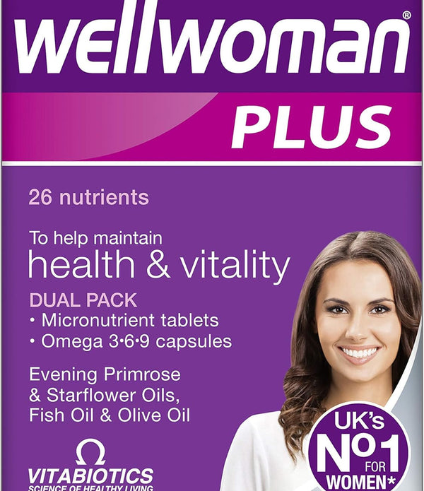 Vitabiotics Wellwoman Plus Omega 369  Women's Daily Multivitamin, 56 Tablets