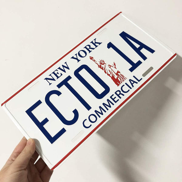 ECTO 1A Replica Aluminum Plate, 6x12 Relief Film Accessory