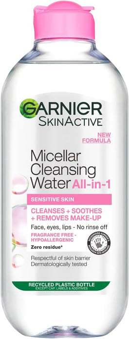 3-Pack Garnier Micellar Cleansing Water (400ml)  Makeup Remover  Fragrance-Free