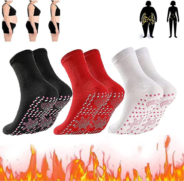 3-Pairs Self-Heating Socks (Tourmaline)  Winter Thermal for Men & Women