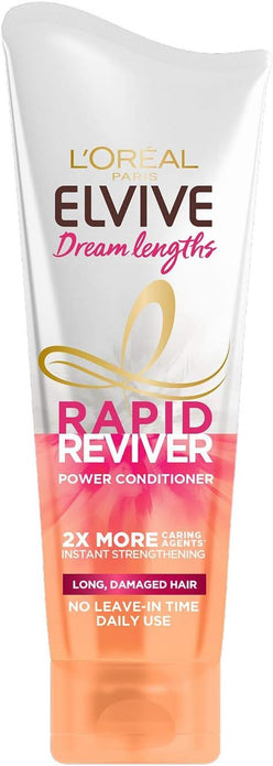 2x L'Oreal Elvive Dream Lengths Rapid Reviver Conditioner  180ml  For Long Hair