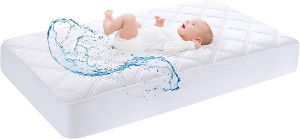 Waterproof Cot Fitted Sheet Cot Bed Quilted Mattress Protector Size 70x140x15cm