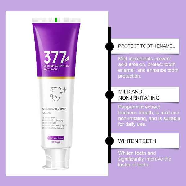 EXULTIC Purple Toothpaste (30ml)  Whitening Booster & Stain Remover