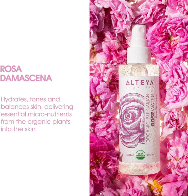 Alteya Organic Rose Water Spray 100ml Pure Rosa Damascena Hydrolat