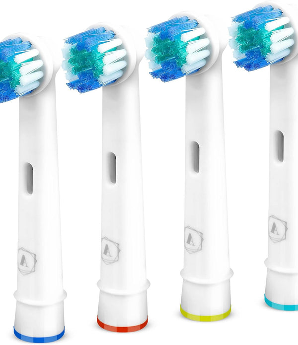 Ast er Compatible Toothbrush Heads for Bra un Or al B  4 Pack Deep Cleaning