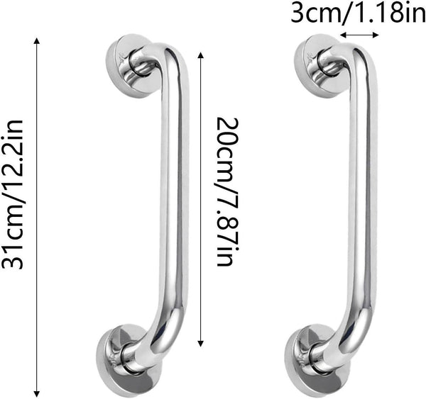 2X Safety Grab Bar Bathroom Support Handle Steel Bath Shower Toilet Hand Rail