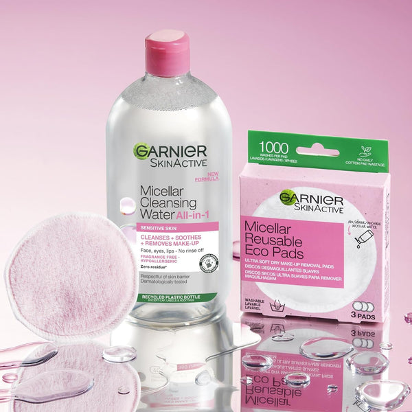 3-Pack Garnier Micellar Cleansing Water (400ml)  Makeup Remover  Fragrance-Free