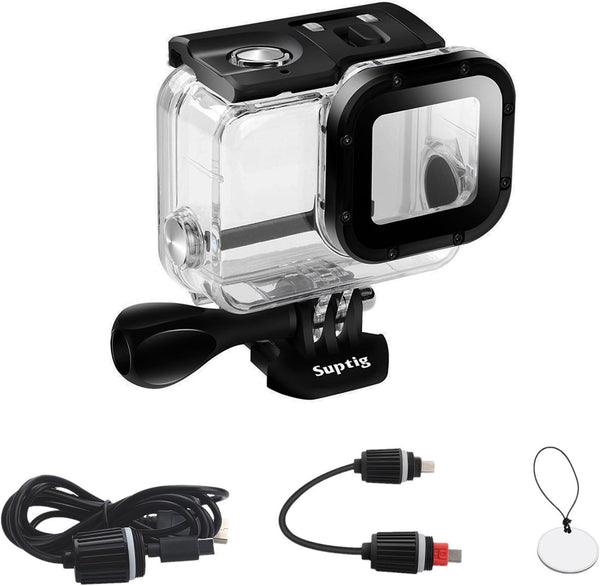 Waterproof Underwater Dive Housing & Charging Case for G0Pro Hero 5/6/7 Black