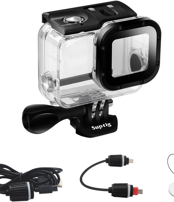 Waterproof Underwater Dive Housing & Charging Case for G0Pro Hero 5/6/7 Black