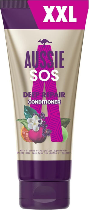 Aussie SOS Conditioner 340ml Treatment Kiss of Life for Dry Damaged Hair 03/26