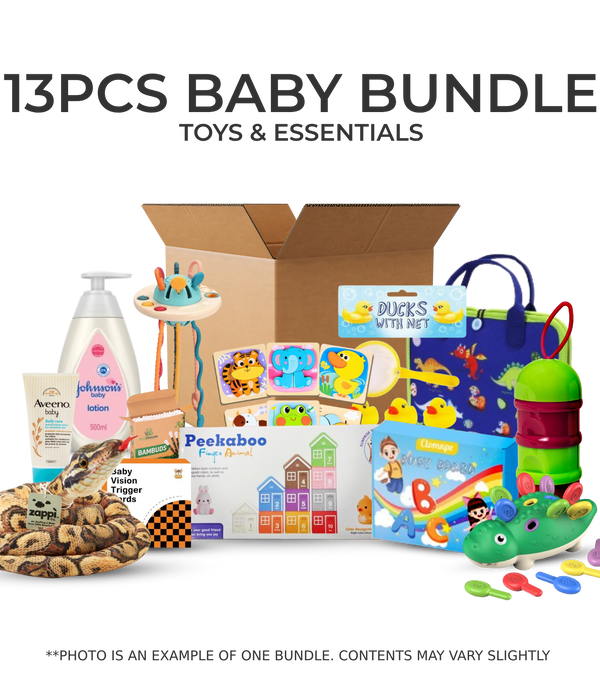 13pcs Baby Toy Bundle - Toys & Essentials for Infants - **CONTENTS MAY VARY**