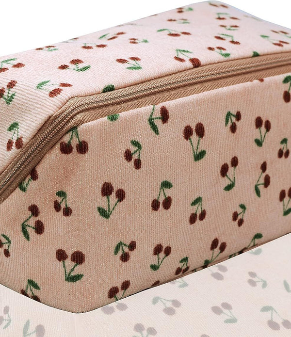 Moranse Waterproof Cosmetic Travel Makeup Bag  Pink Cherries