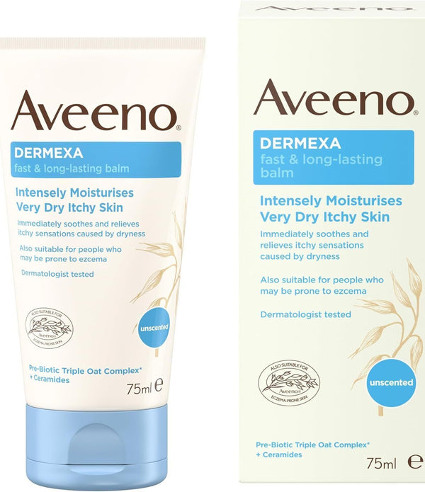 AVEENO Dermexa Fast & Long-Lasting Balm, 75ml  Very Dry Skin