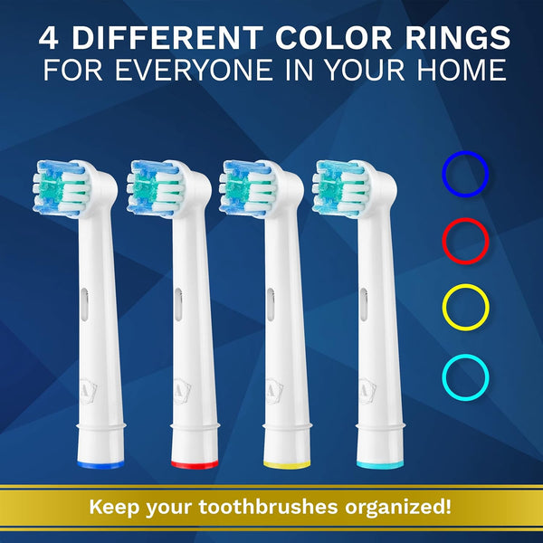 Ast er Compatible Toothbrush Heads for Bra un Or al B  4 Pack Deep Cleaning