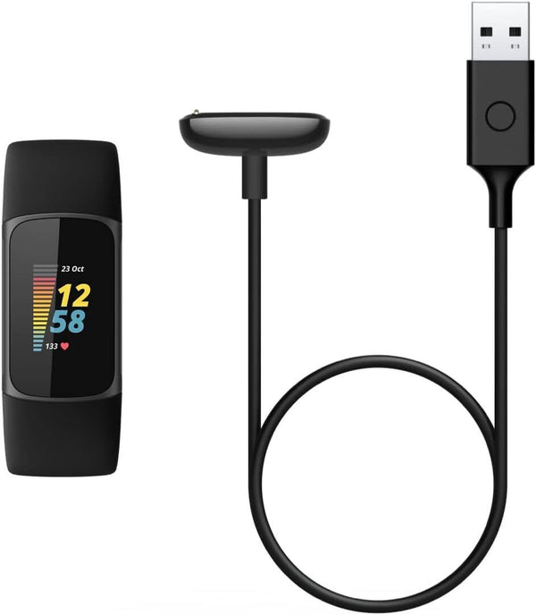 Fitbit Charge 6, Charge 5 & Luxe Charging Cable, Black   USB Charging Lead