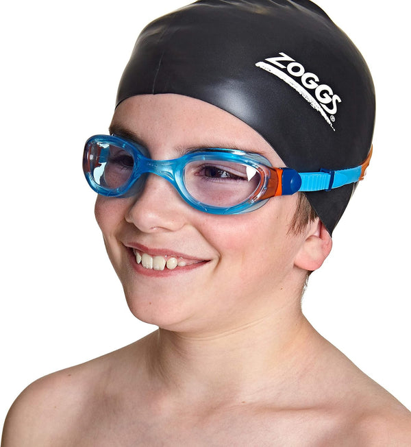 Zoggs Phantom 2.0 Junior Goggles (Blue/Orange/Clear)  Ages 6-14