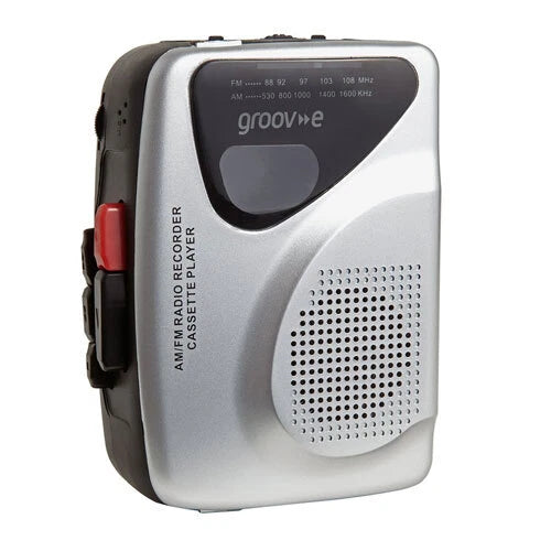 Groov-e Portable Retro Personal Cassette Player Recorder Speaker Microphone