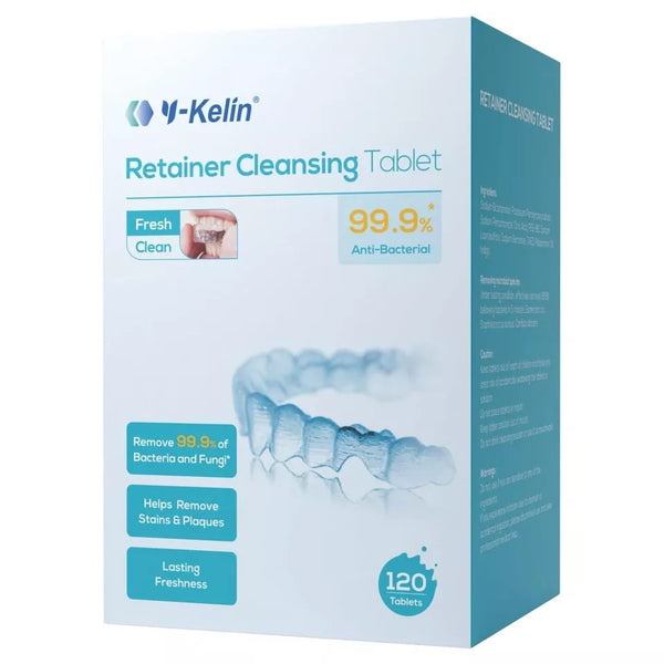 Y-Kelin Retainer Cleaning Tablets 120-Pack  Apple Flavor