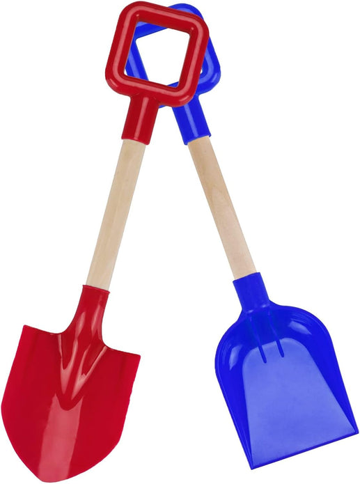 Beach Spades Sand Shovels for Kids, 40CM Sand Pit Toys Sand Snow Shovel, 2 Pcs - Rebx.co.uk