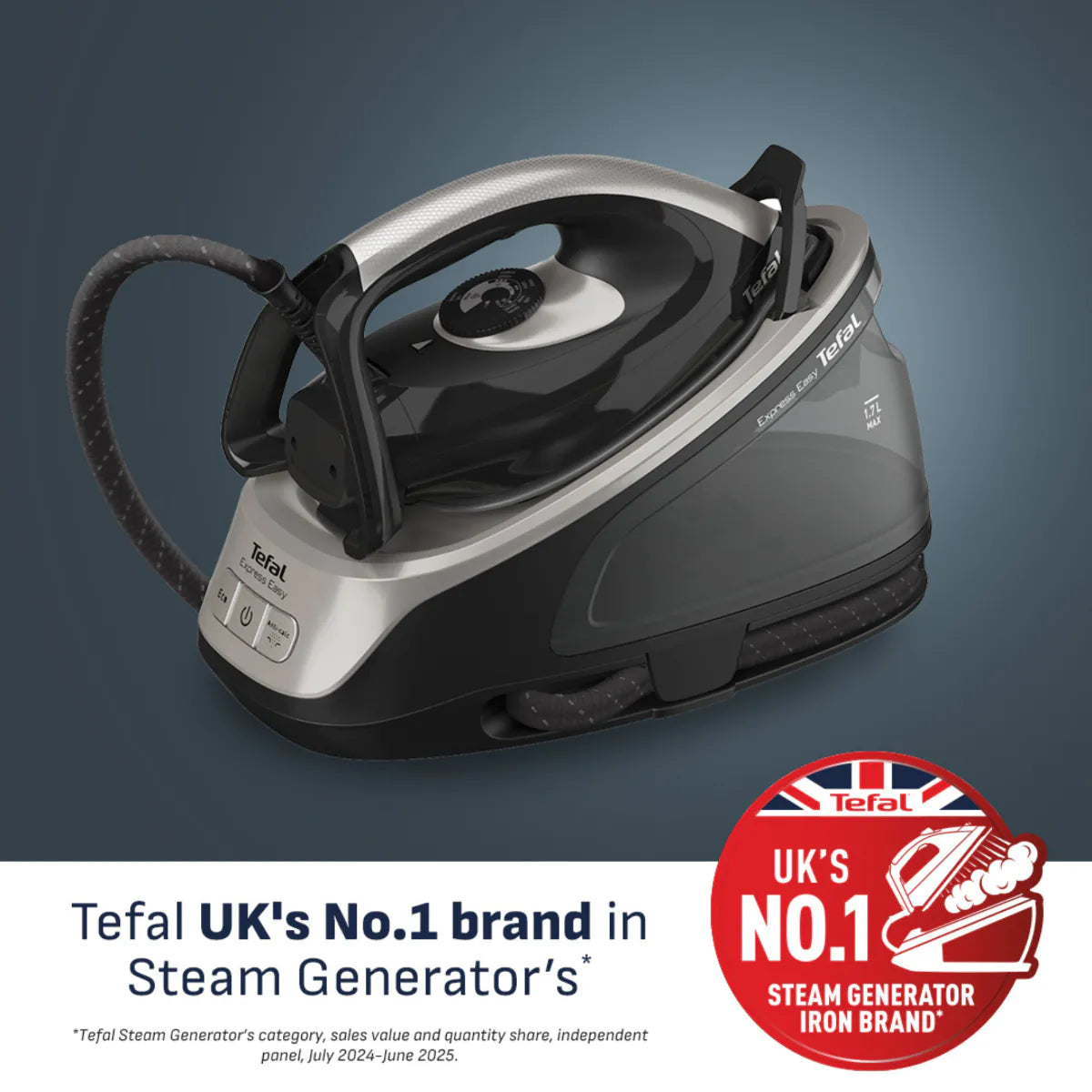Tefal Express Easy SV6140 Steam Generator Iron - Black & Grey