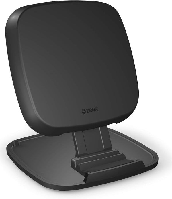 ZENS Qi-certified Fast Wireless Charger Pad/Stand 10W Black, Convertible Design, Supports Fast Wireless Charging with up to 10 Watts - Works with all Phones with Wireless Charging - Rebx.co.uk