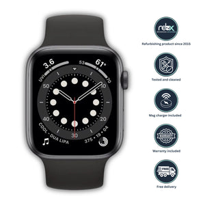 Apple Watch Series 6 (GPS, 44mm) Space Grey Case + Black Sport Band