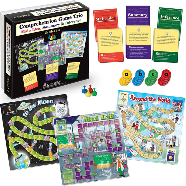 Really Good Stuff Comprehension Game Trio: Main Idea, Summary & Inference - Grades 4-5 - Rebx.co.uk